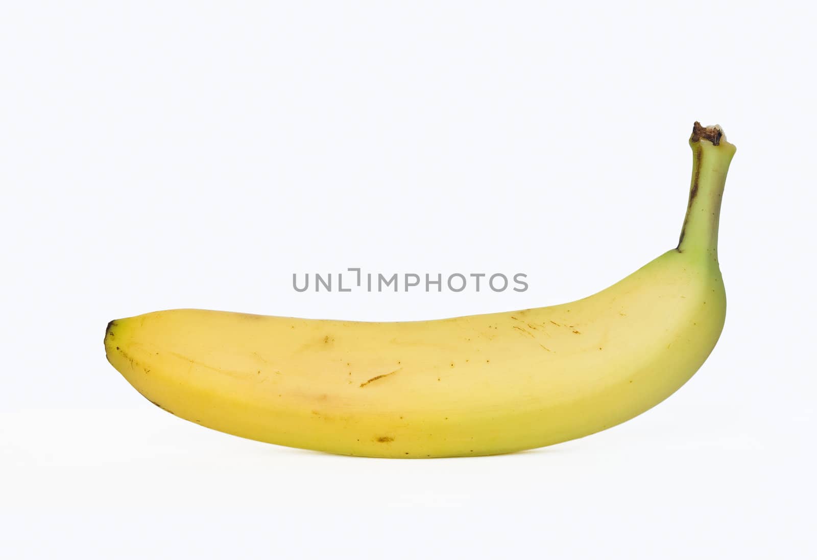 ripe banana isolated on white background