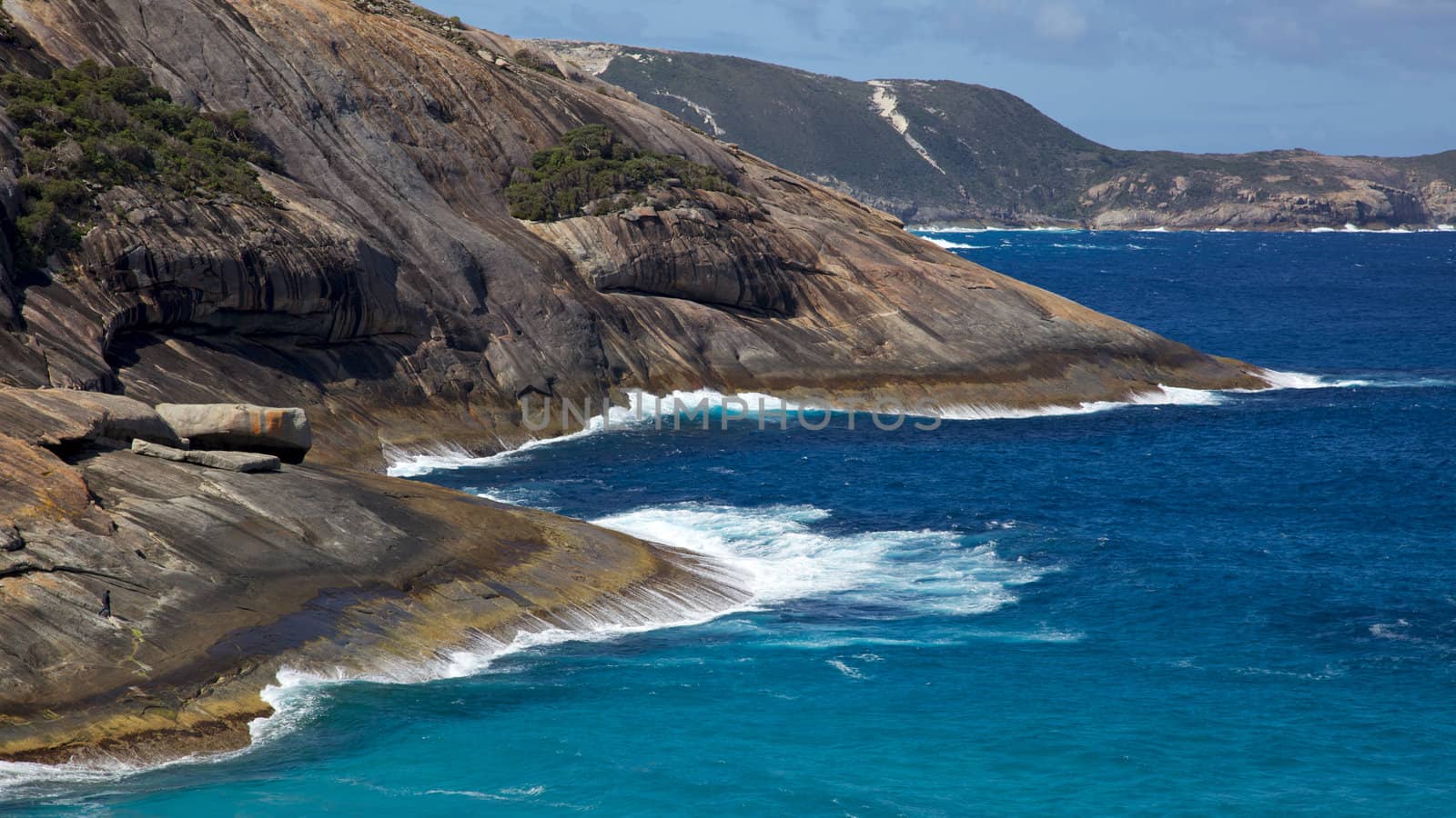 The coast near Salmon Holes Beach, in Torndirrup National Park, near the town of  Albany in Western Australia.