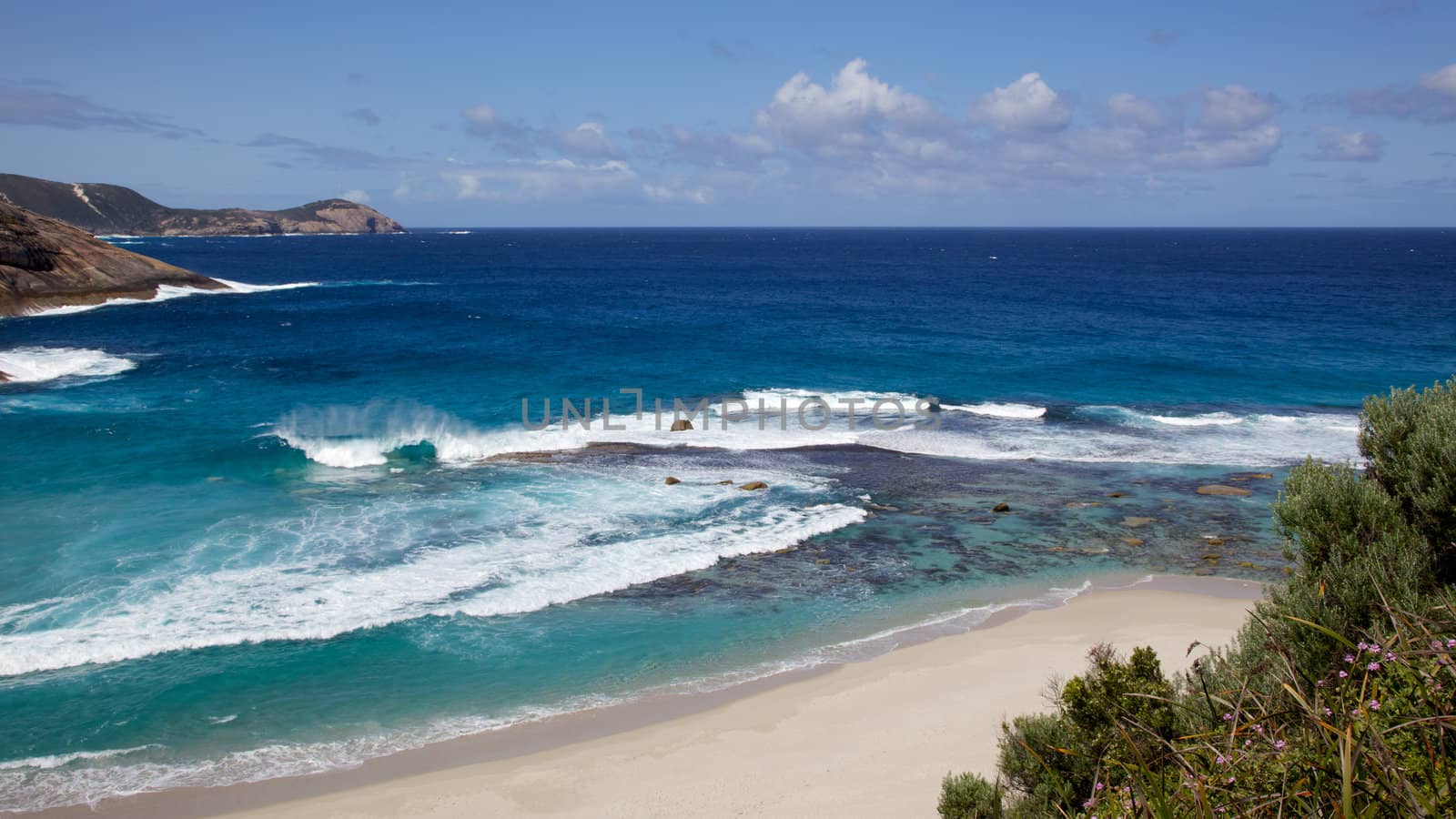 Salmon Holes Beach, in Torndirrup National Park, near the town of  Albany in Western Australia.