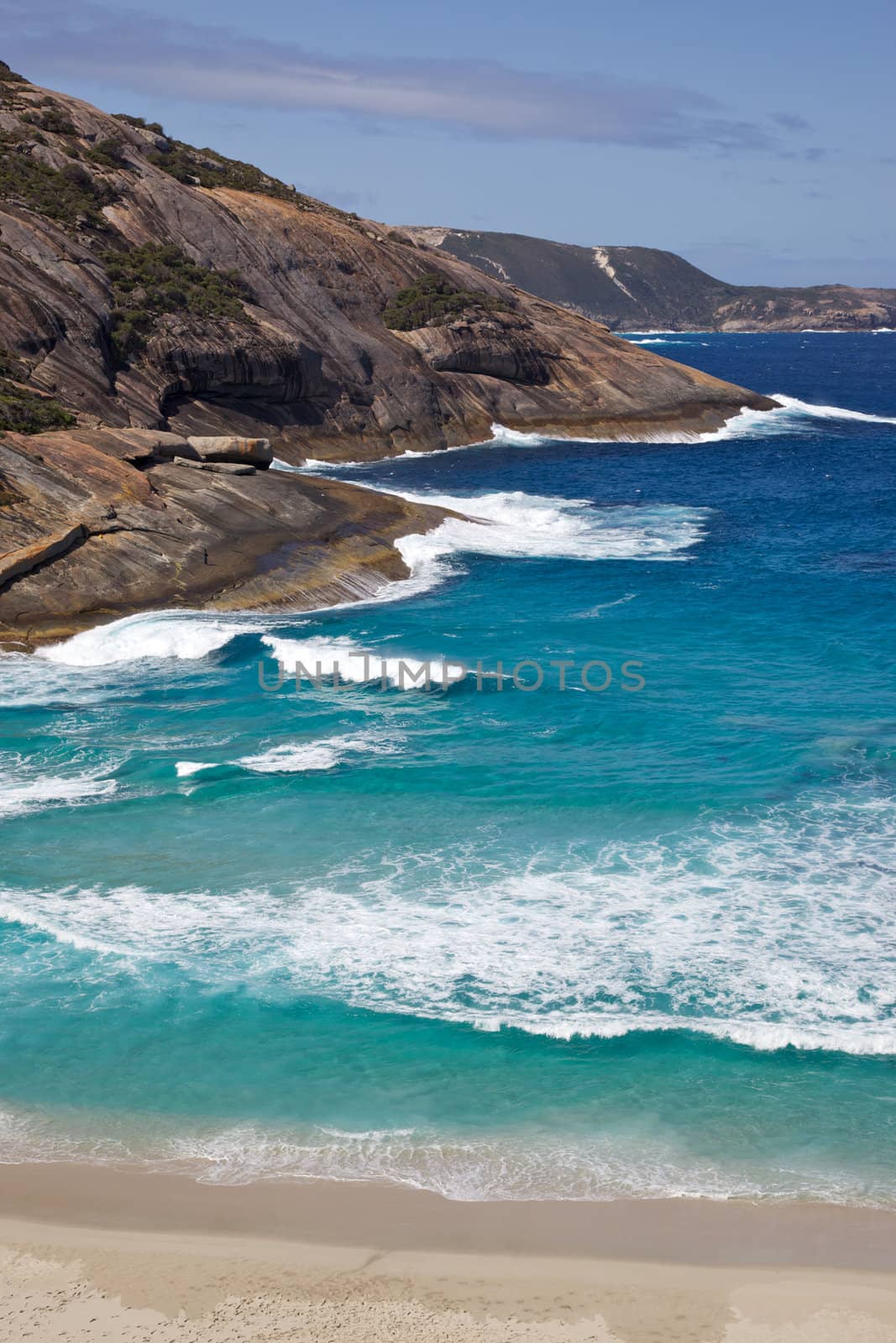 Salmon Holes Beach, in Torndirrup National Park, near the town of  Albany in Western Australia.