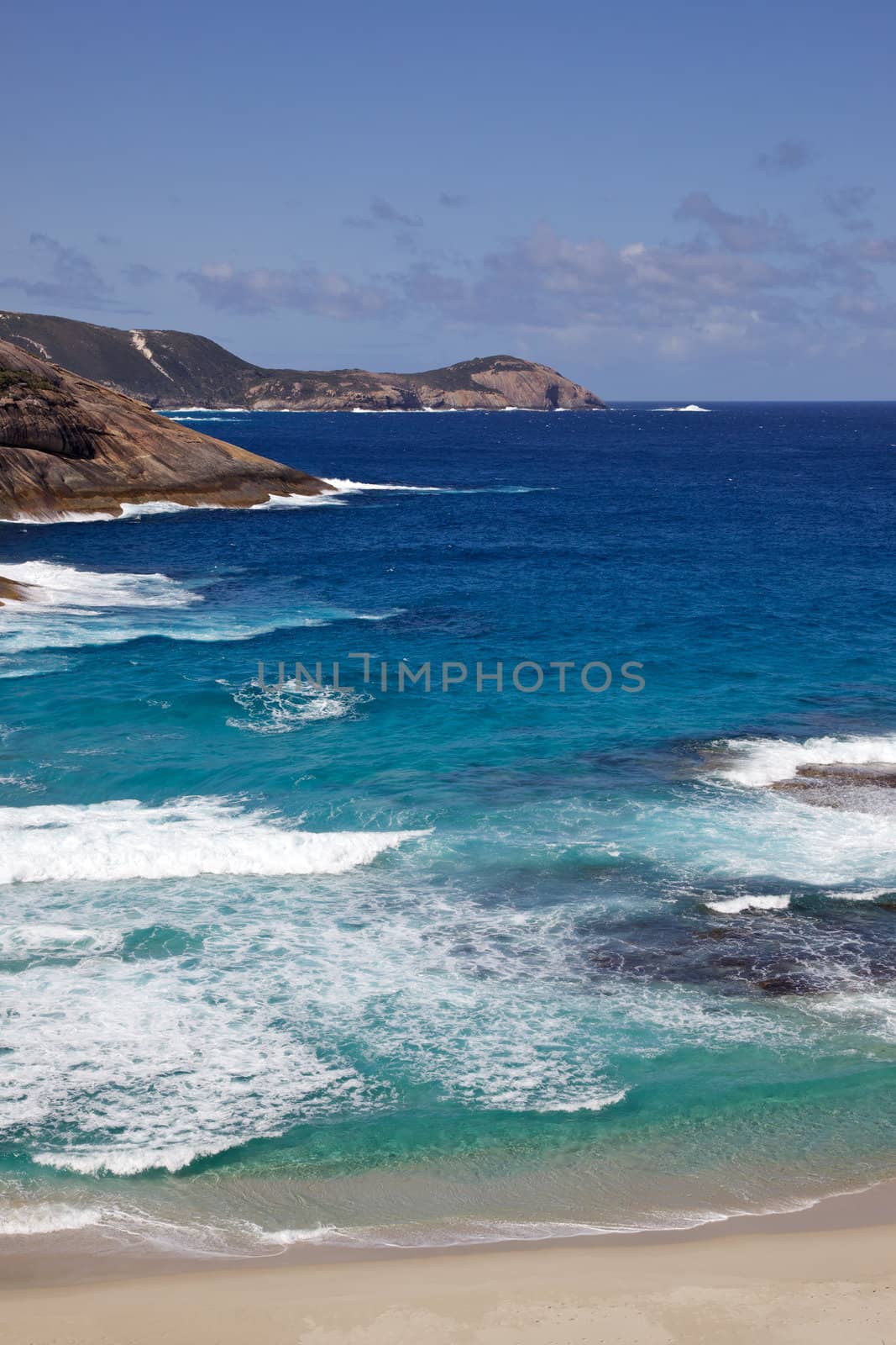 Salmon Holes Beach, in Torndirrup National Park, near the town of  Albany in Western Australia.