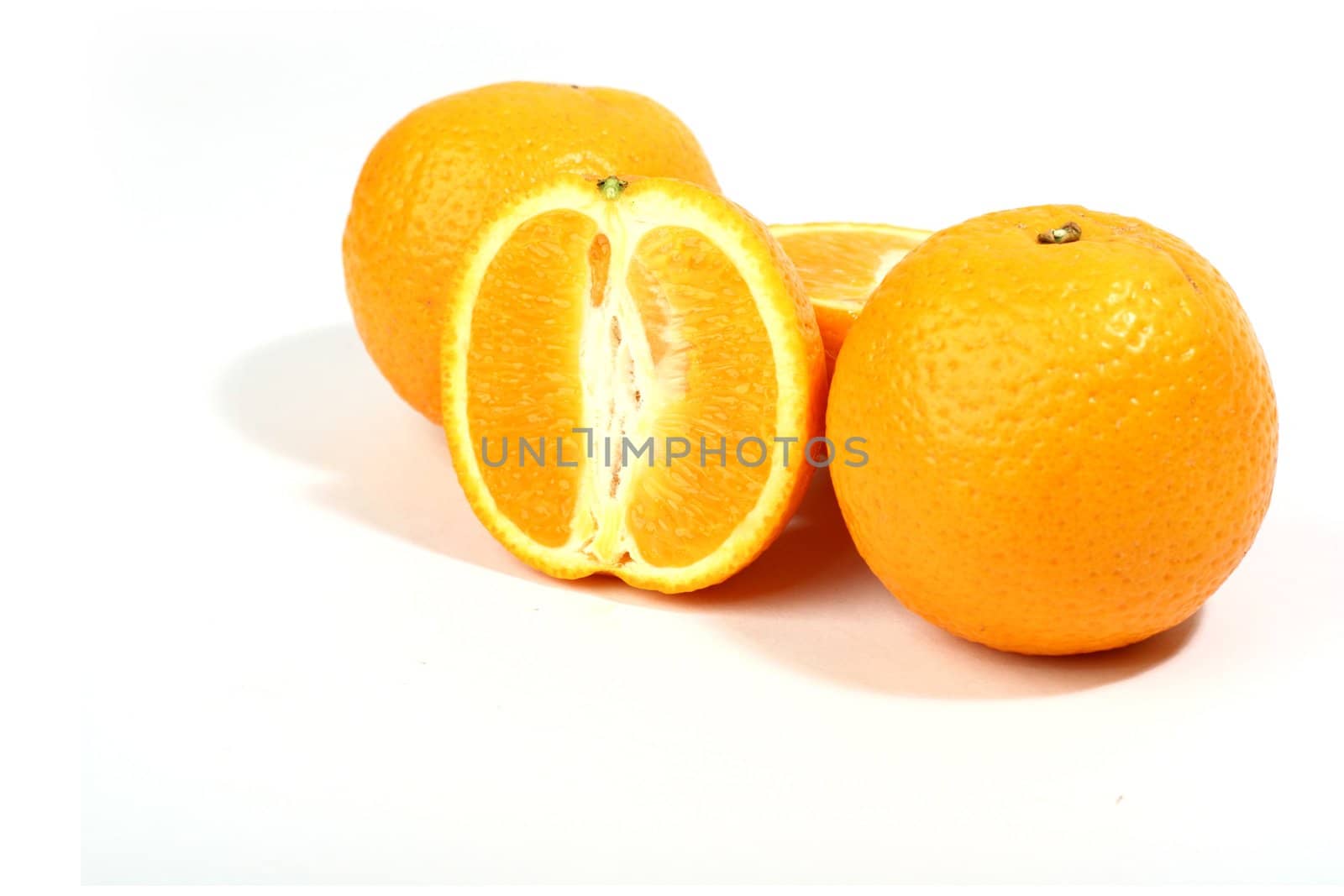 oranges isolated on white background