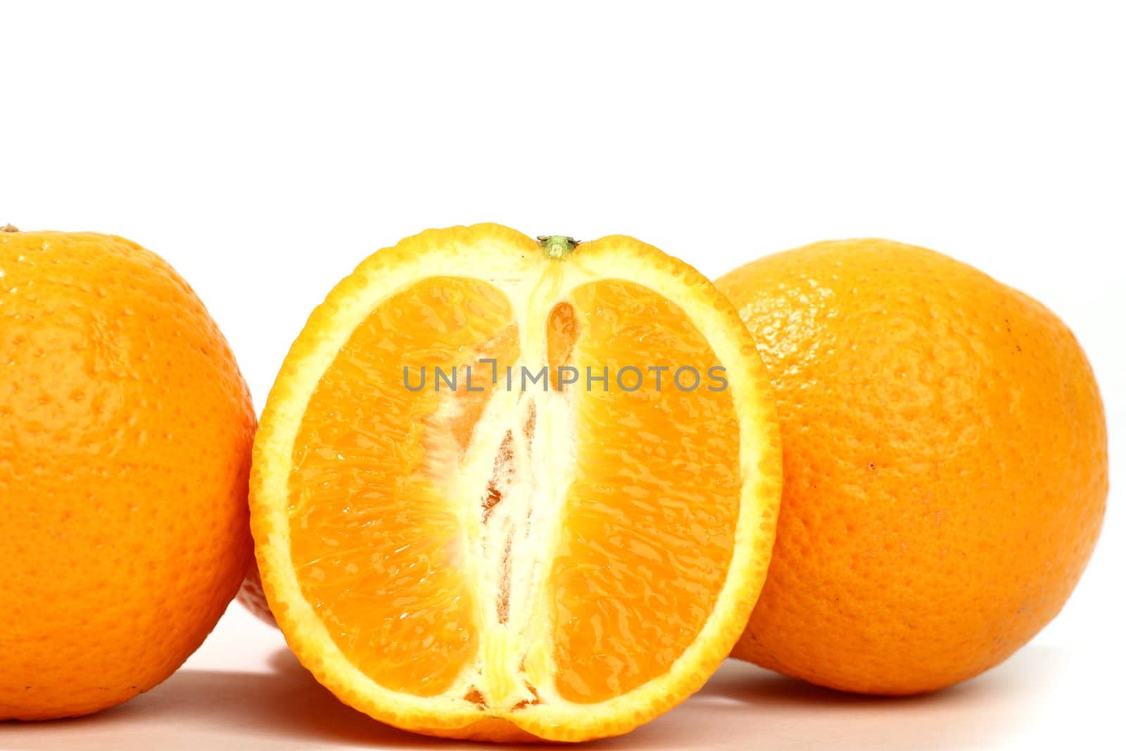 oranges isolated on white background