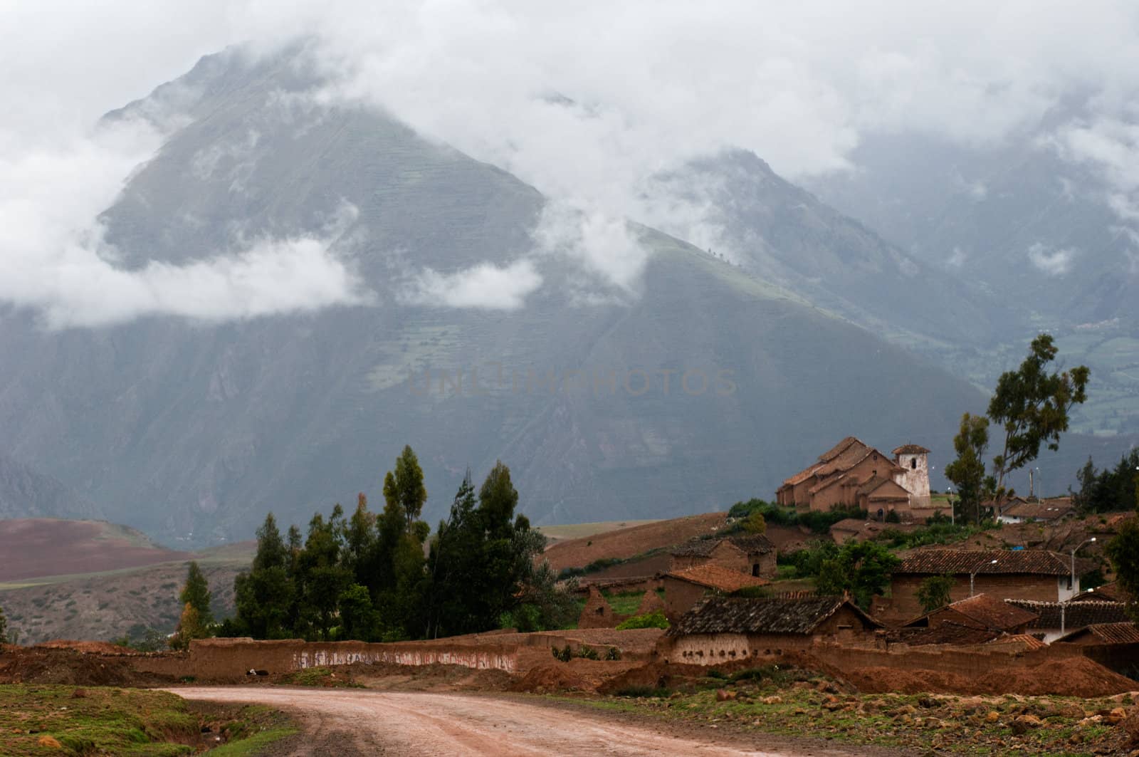 Small village in the Andes. by SURZ