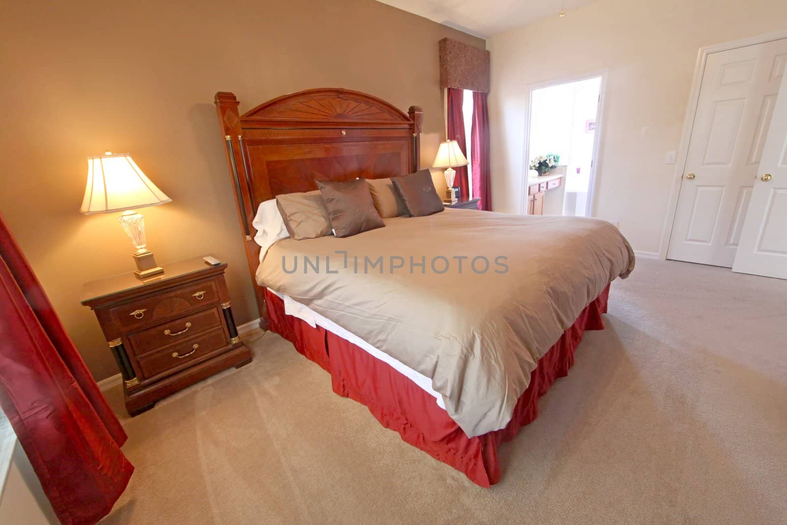 A King Master Bedroom, Interior Shot of a Home