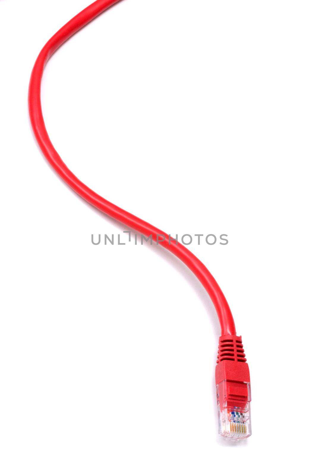 Computer Network Cable isolated on white background