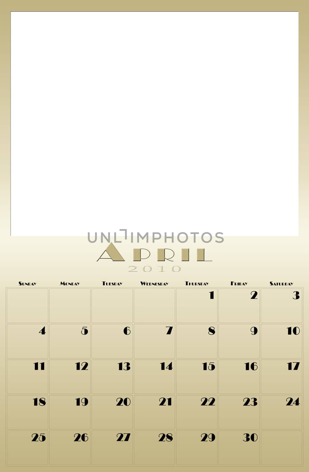 Monthly 2010 calendar by vladikpod