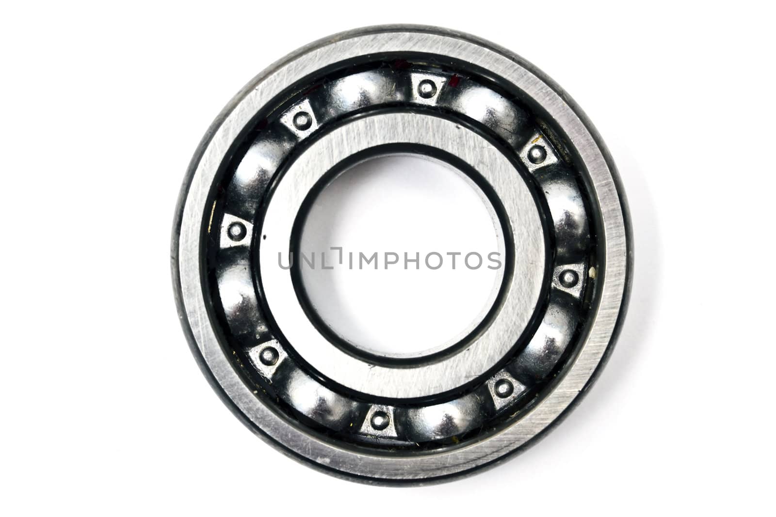 Ball bearing isolated on white background 
