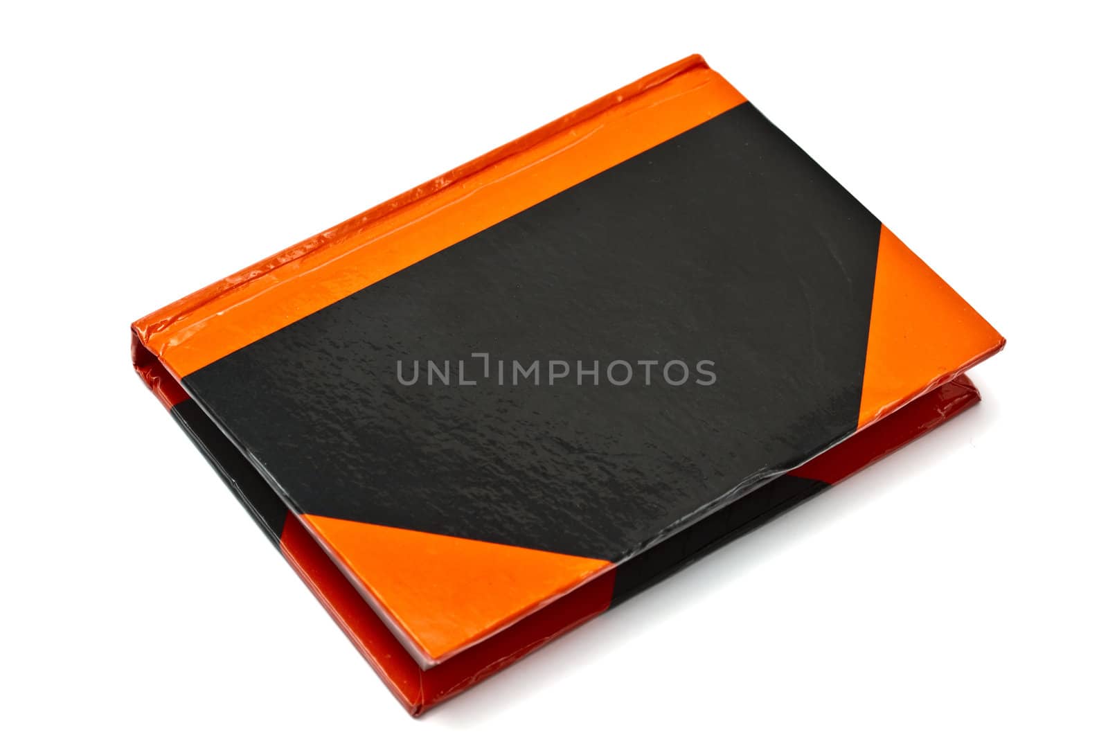 A small notebook isolated on white background