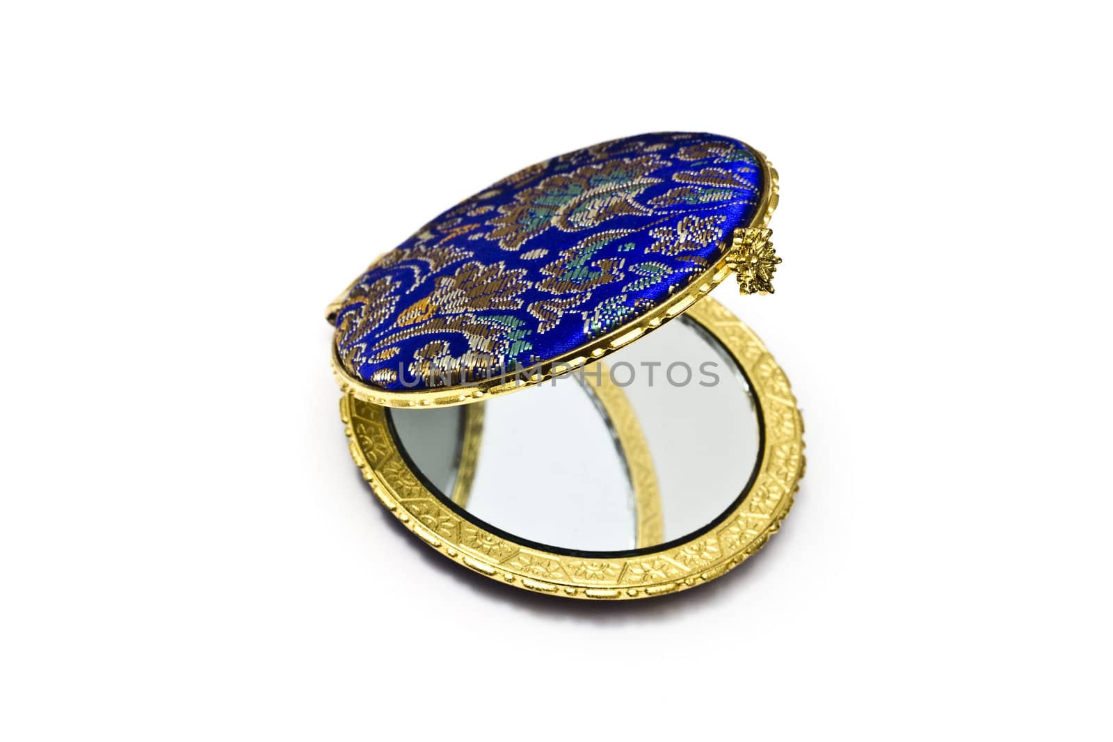 Beautiful cosmetic mirror isolated on white background
