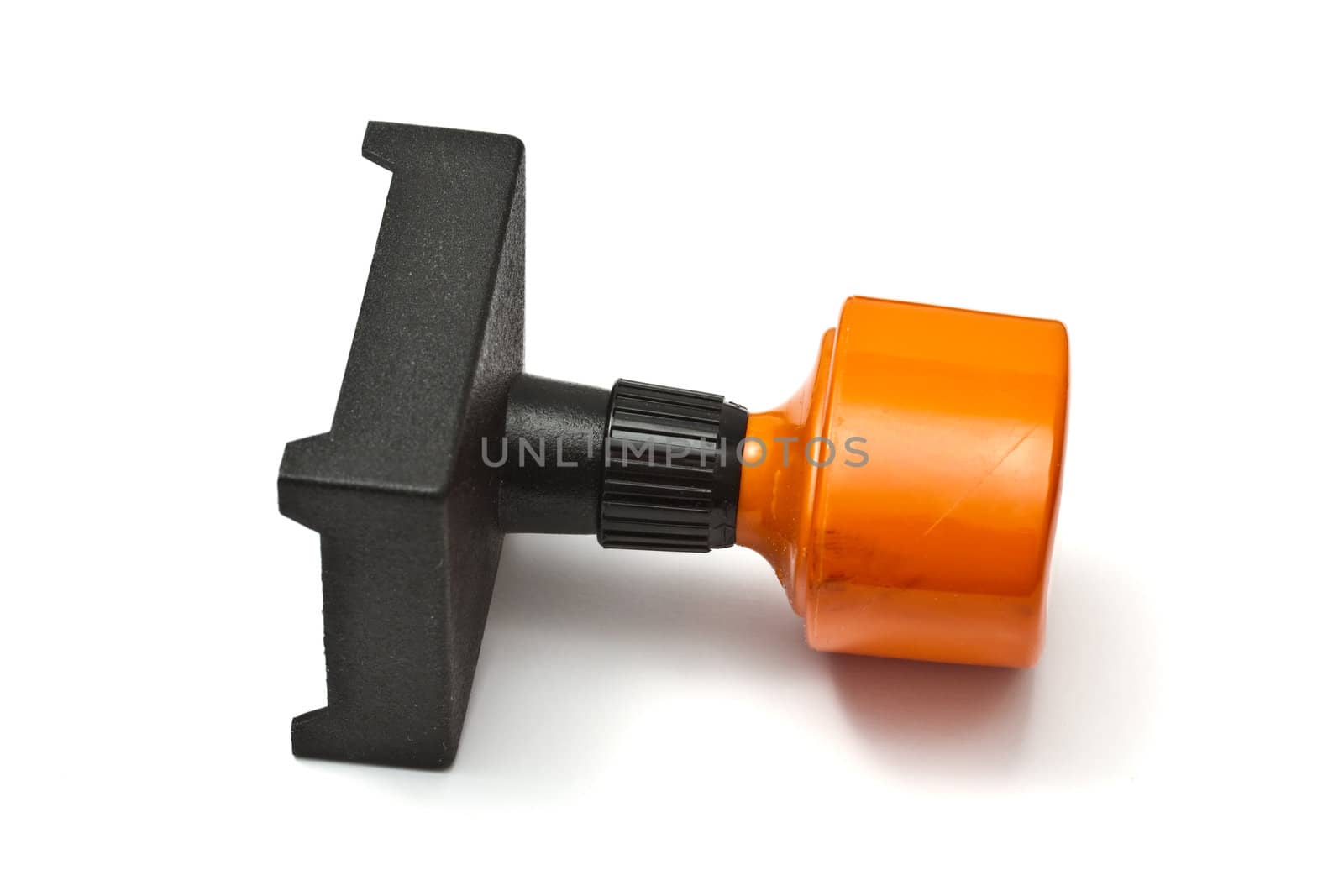 A rubber stamp isolated on white background 
