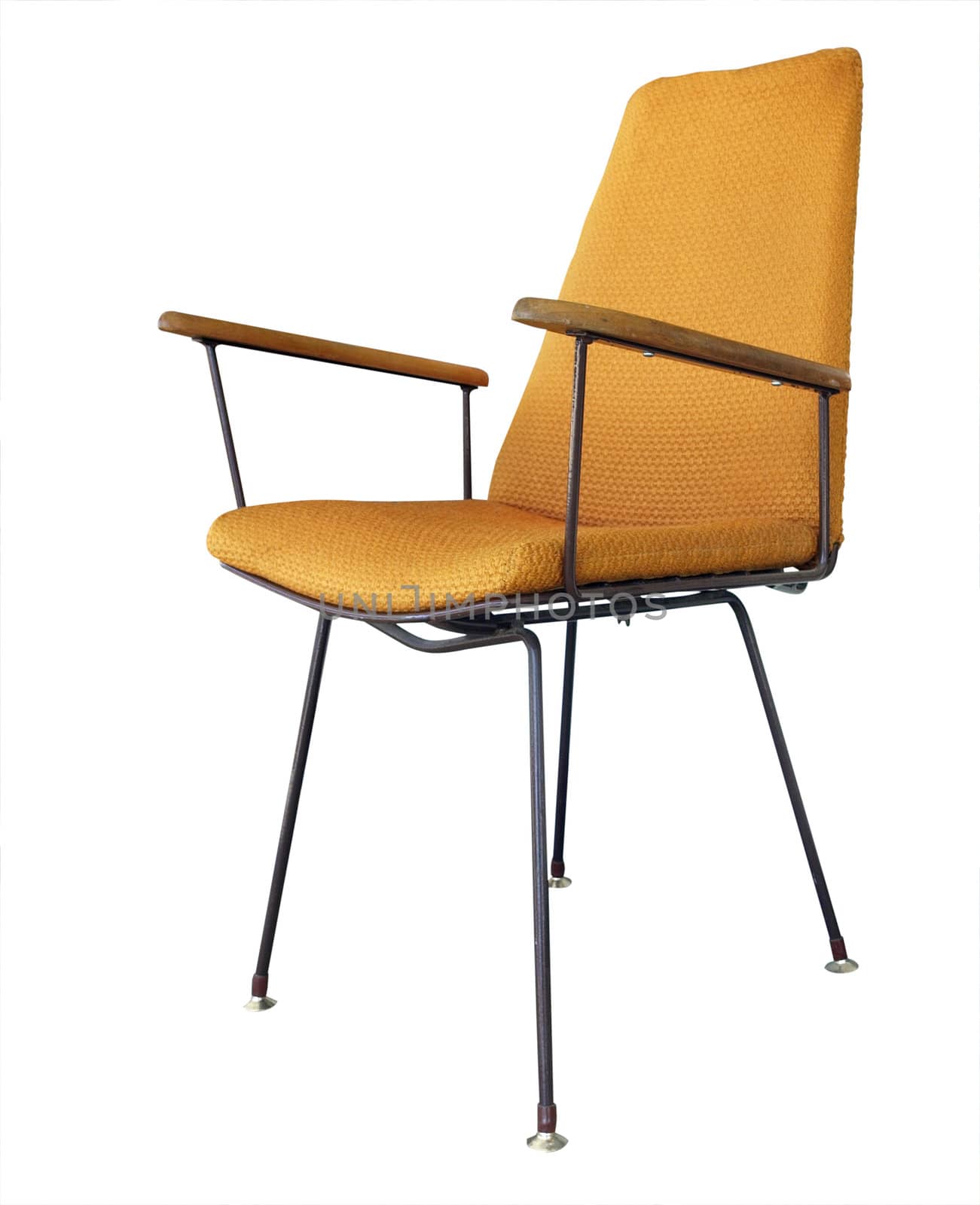 Orange Chair isolated with clipping path      