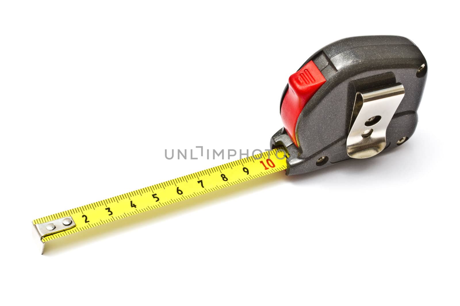 Tape measure isolated on white background 
