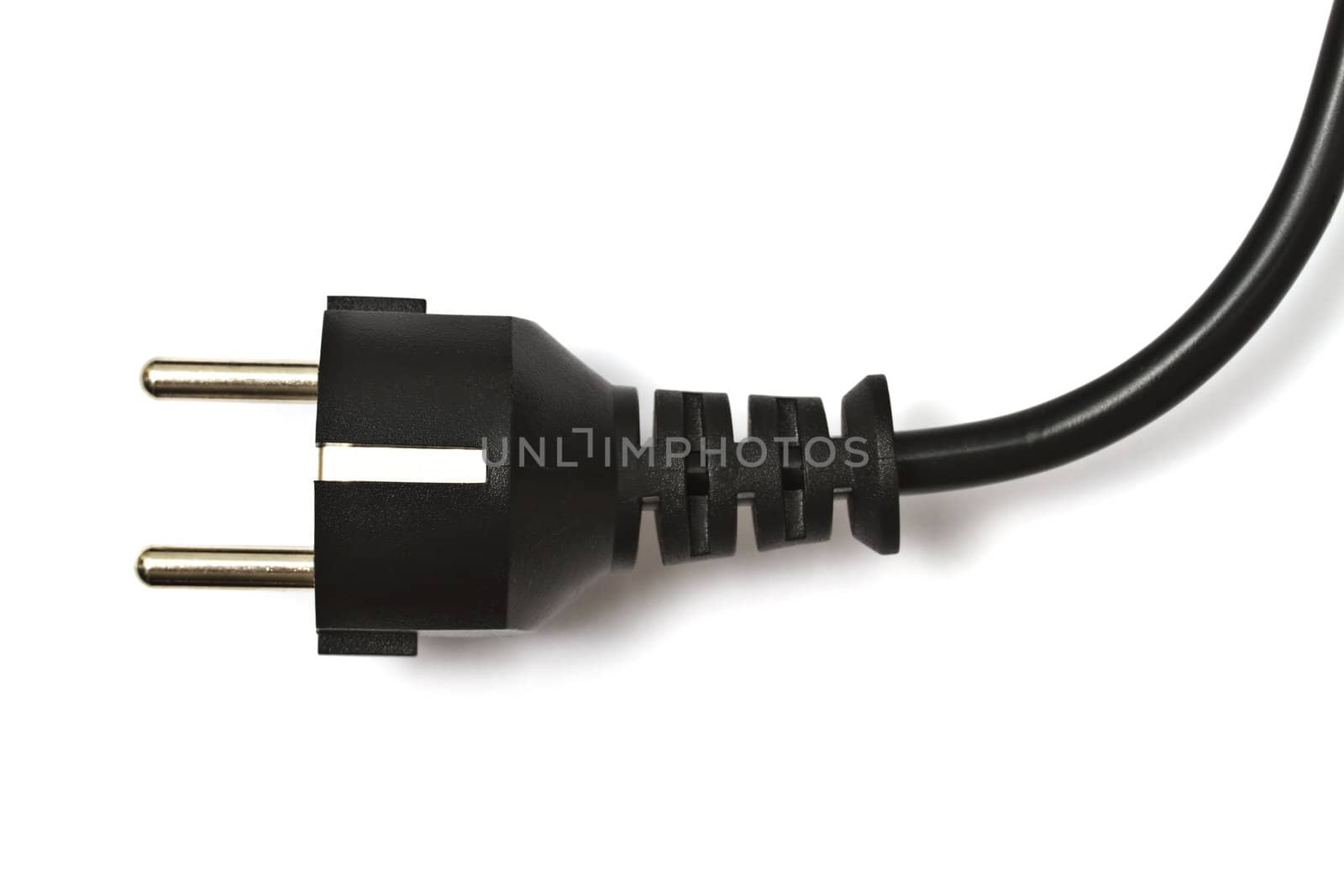 Electric plug isolated on the white background 
