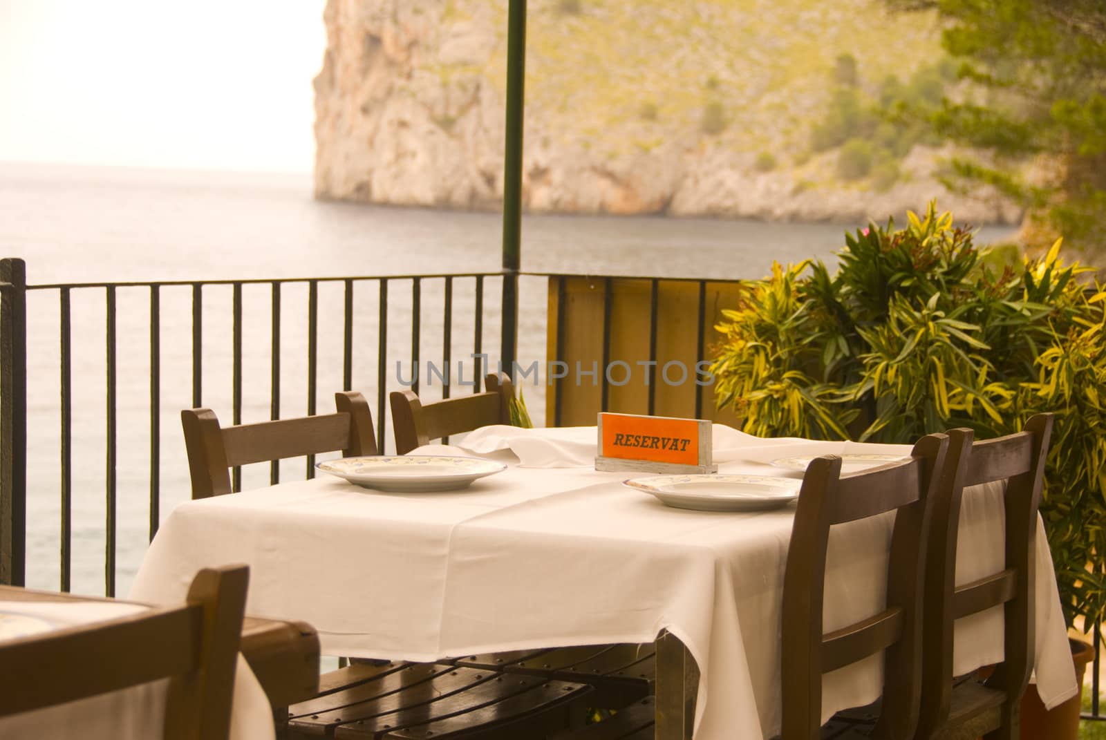 a table in a hotel on the island mallorca spain