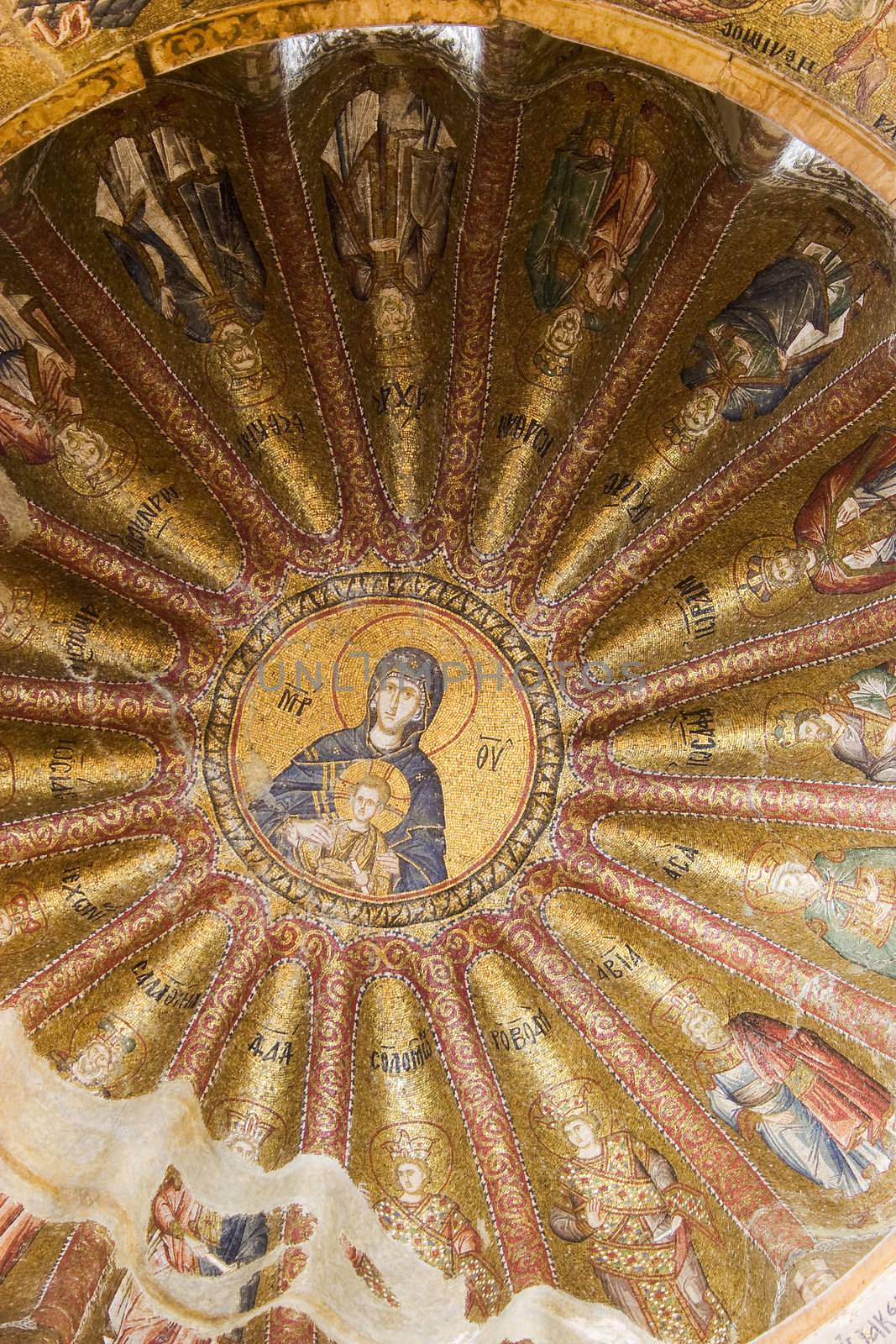 Interior view of Chora church in Istanbul by ints