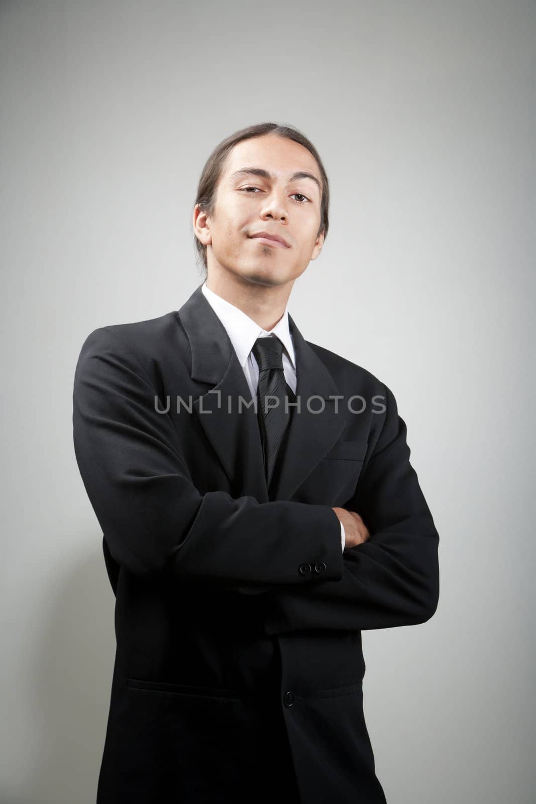Portait of confident young mixed race man
