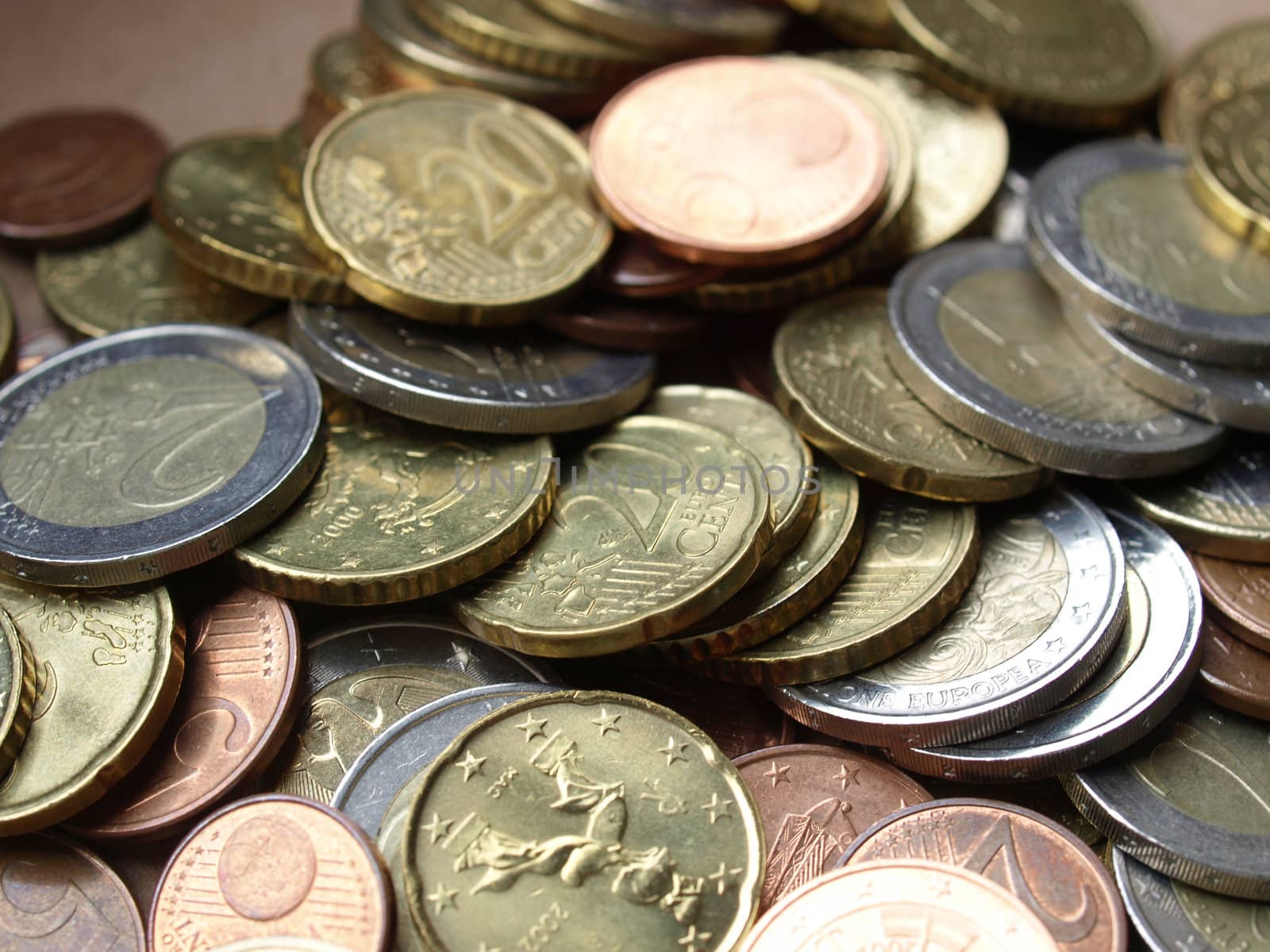 Background of Euro coins money (European currency)