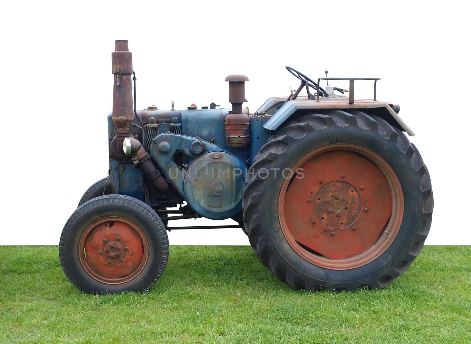 1952 German Lanz Bulldog isolated with clipping path       