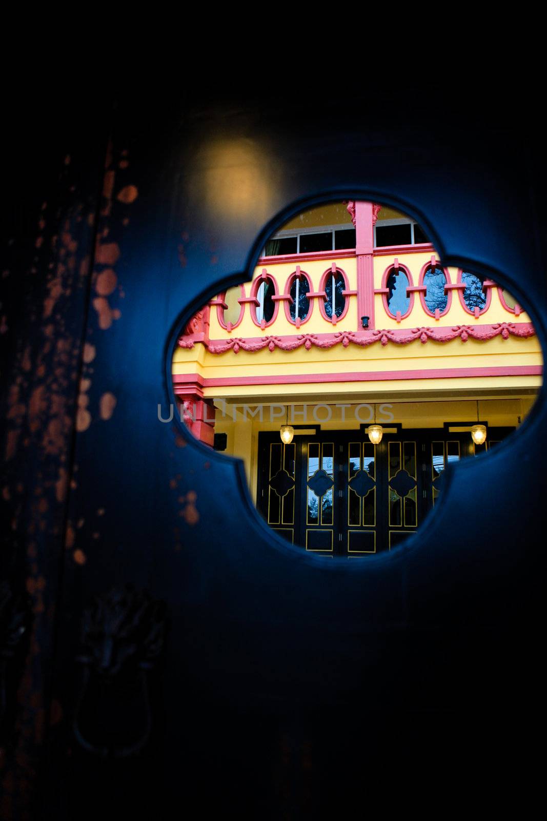 Exterior of a historical building in Khao Lak, Thailand - travel and tourism.