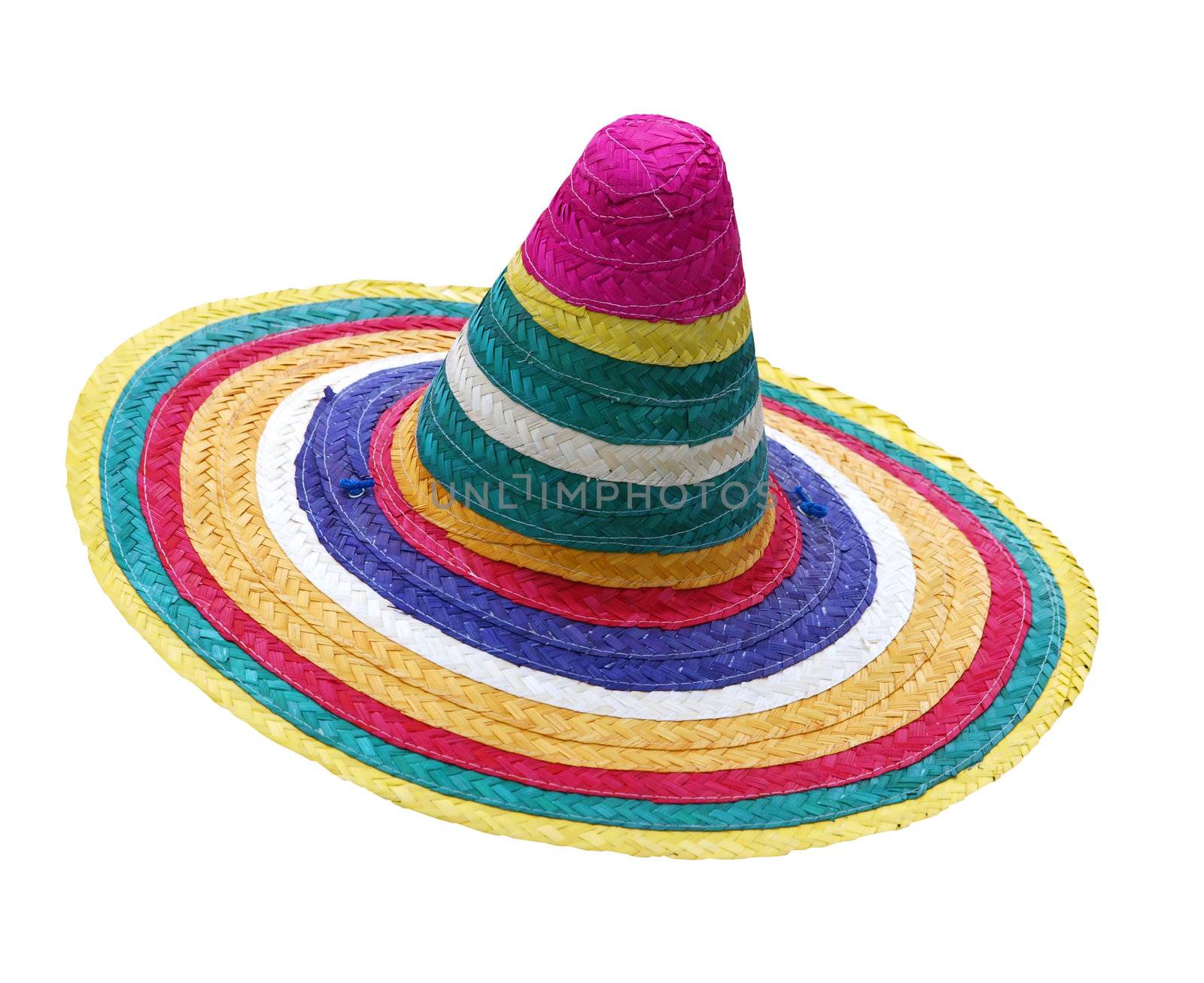 Colorful Sombrero isolated with clipping path   