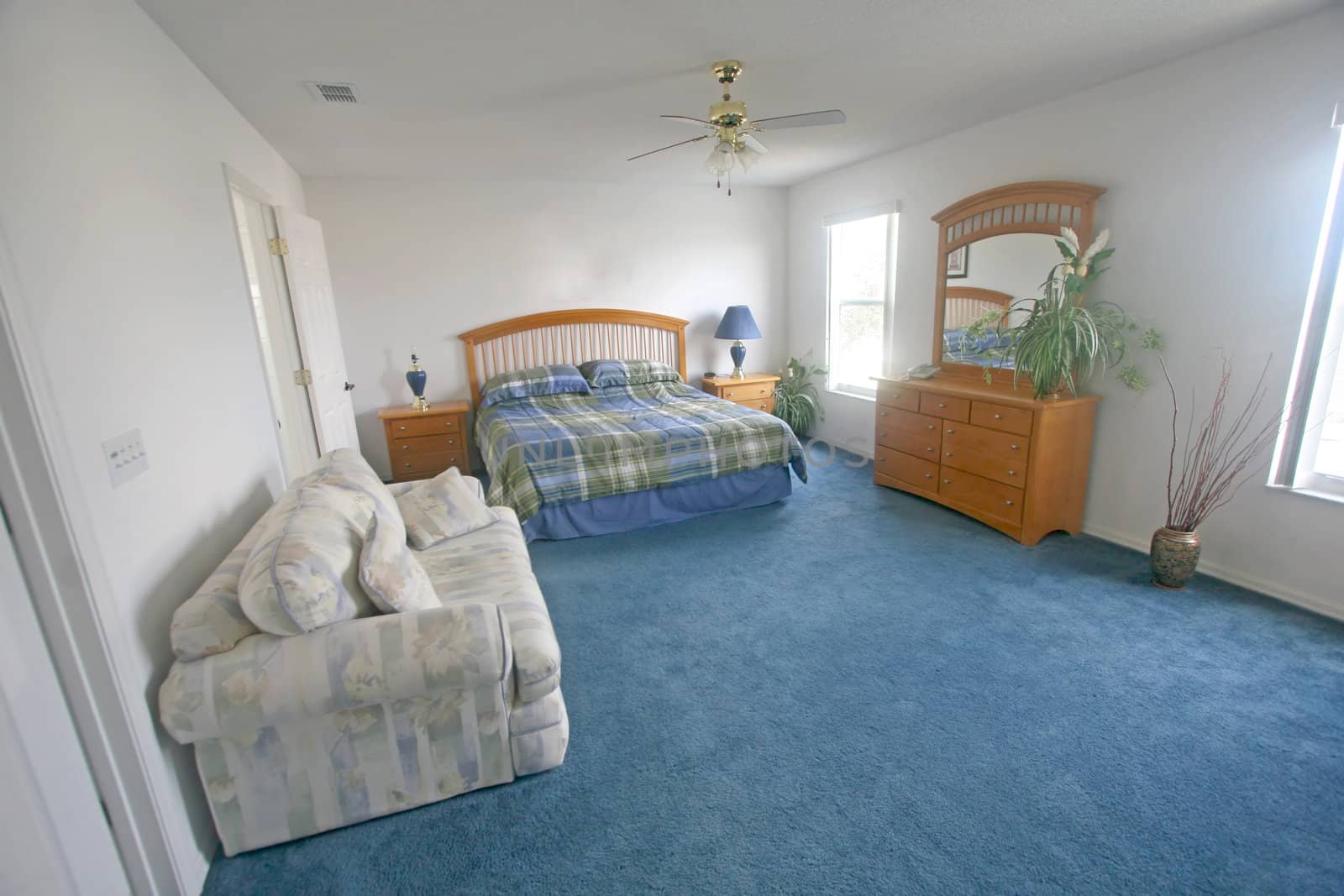 A King Master Bedroom, Interior Shot of a Home