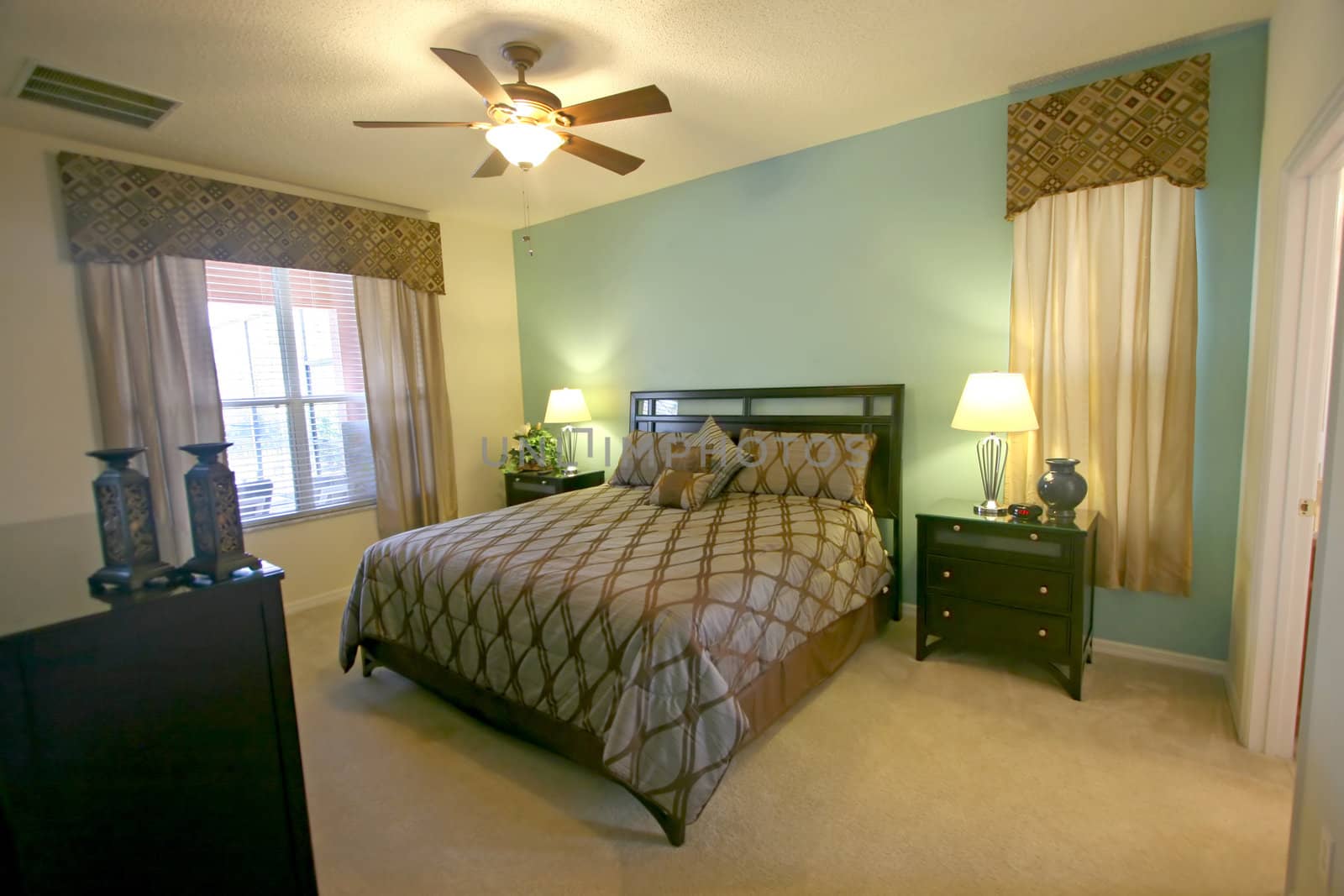 A King Master Bedroom, Interior Shot of a Home