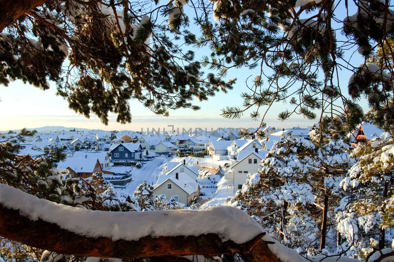 Norwegian village in winter by GryT