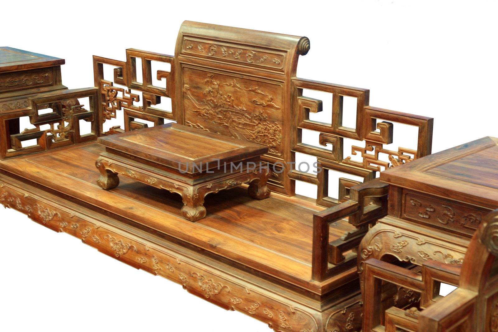Mahogany furniture - chairs and coffee table by xfdly5