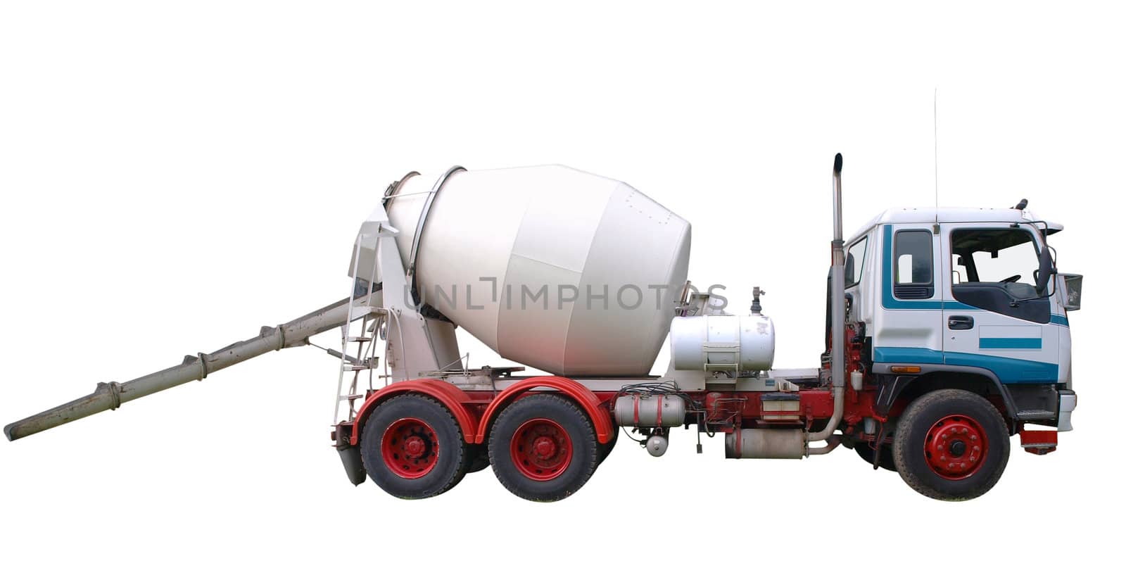 Concrete Mixer Truck isolated with clipping path       