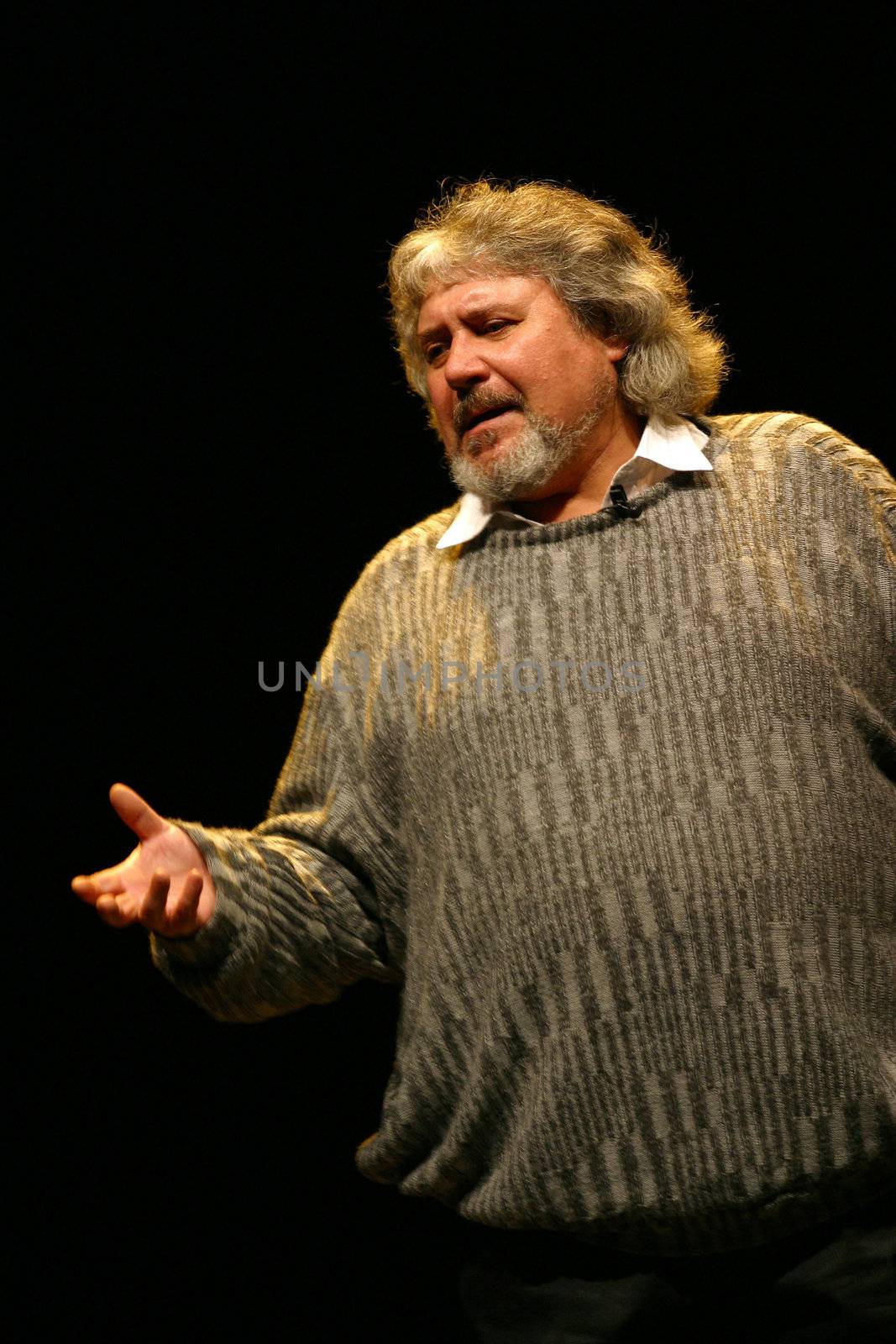 RUSSIA, MOSCOW, APRIL 26: Russian actor Sergey Stupnikov in premiere of
performance "Chernobyl pray", under Svetlana Aleksievich's book, Director Joel Lehtonen in Moscow 26 April, 2006