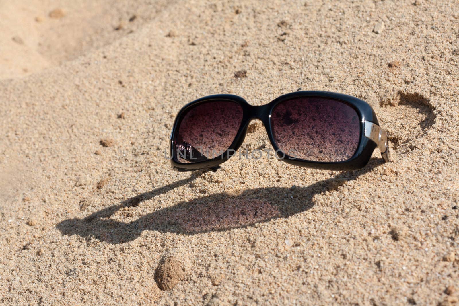 Sunglasses on song, sunny, shade from spectacles