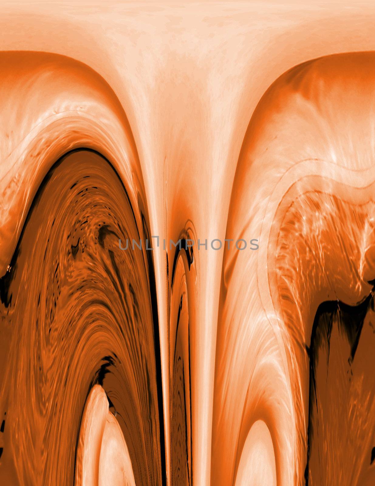 flowing liquid background in shades of orange