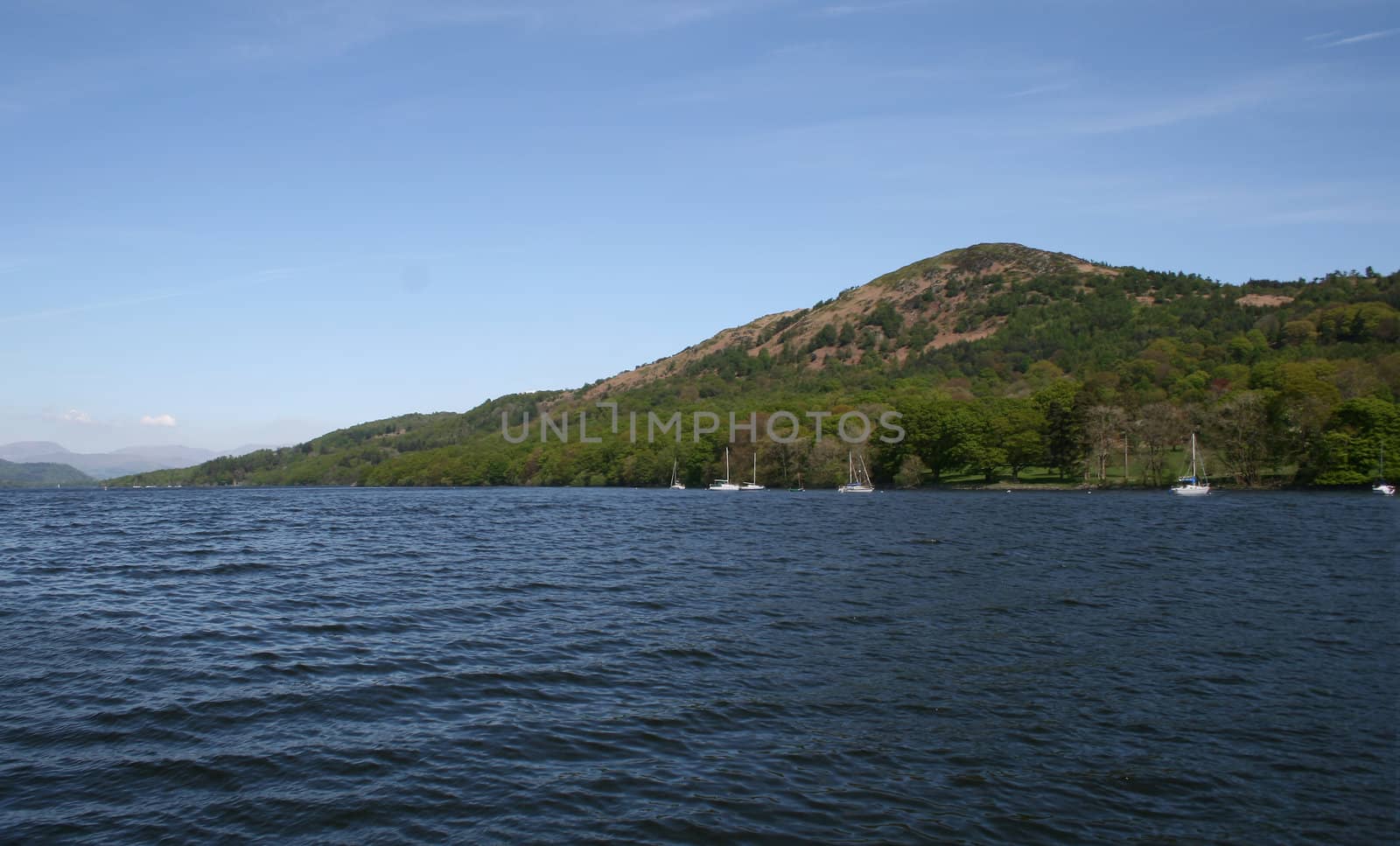 lake scene as seen from the centre of the lake