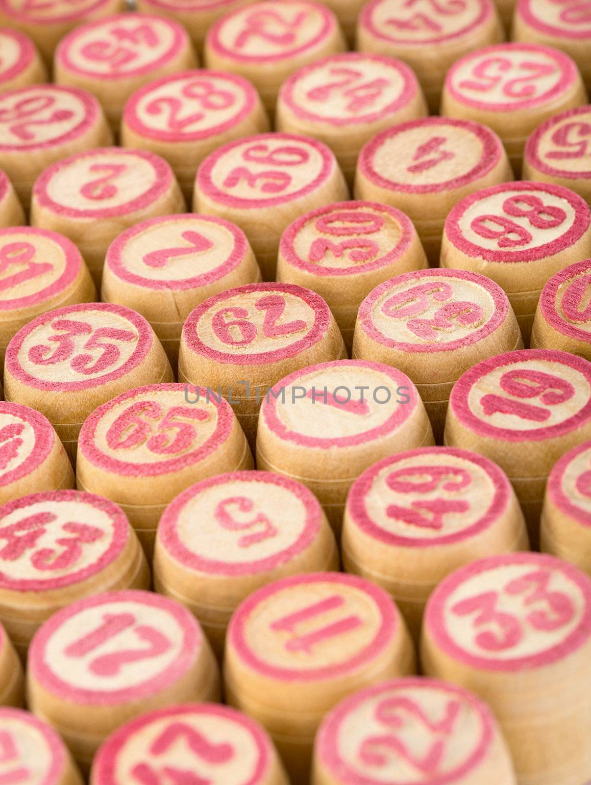 Wooden retro dominoes bones on the card background