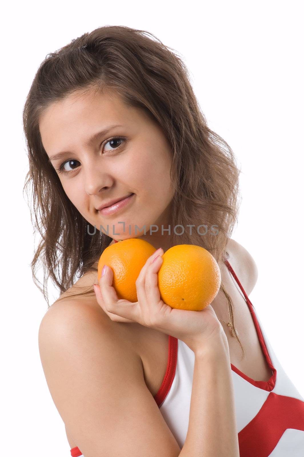 The girl with oranges by andyphoto
