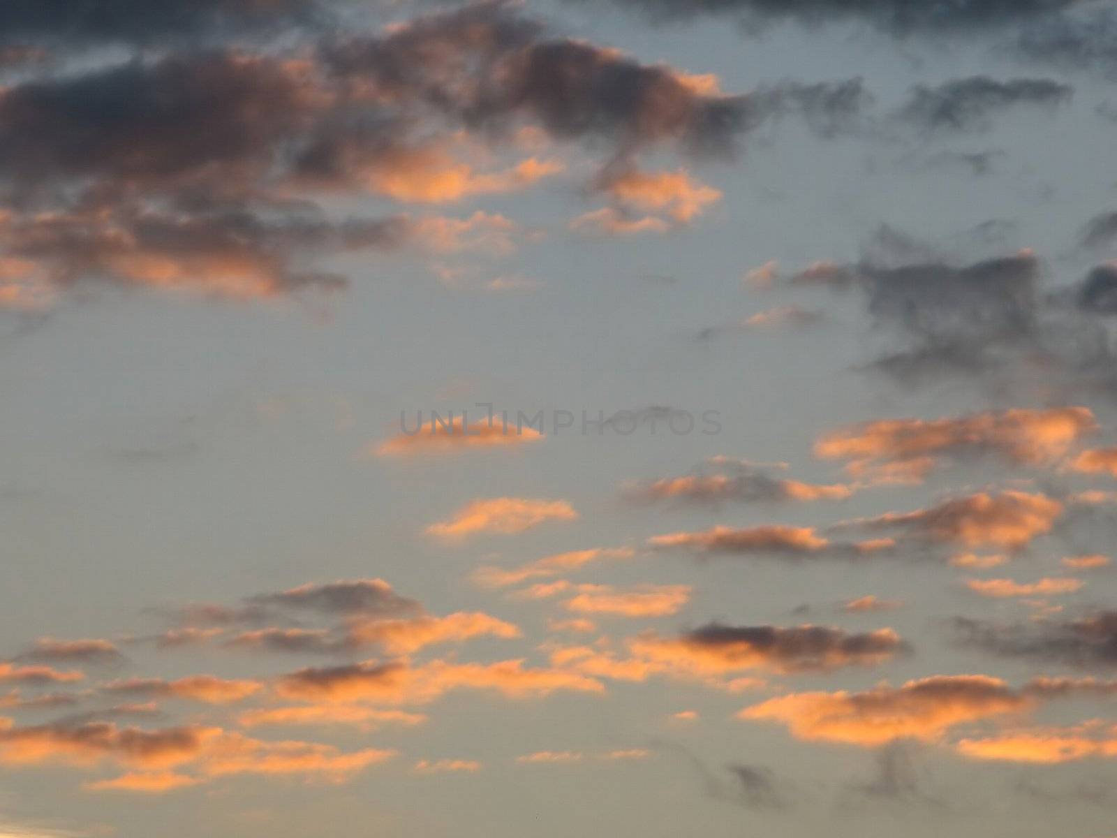 evening sky with clouds, usable as background