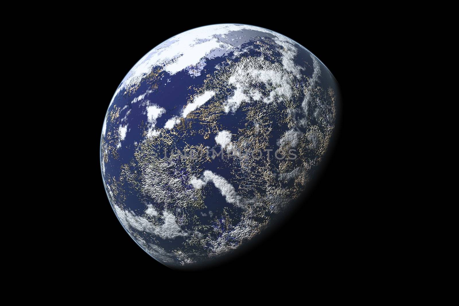 Computer generated image of a planet