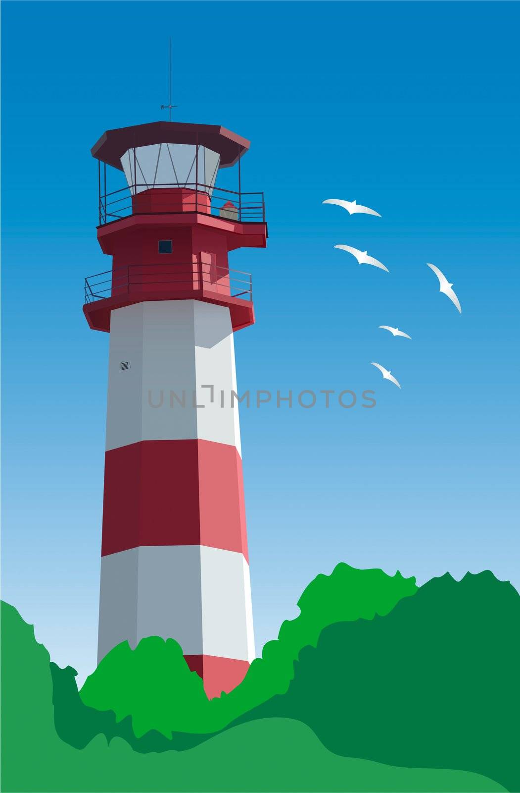 Coastal lighthouse on Black Sea