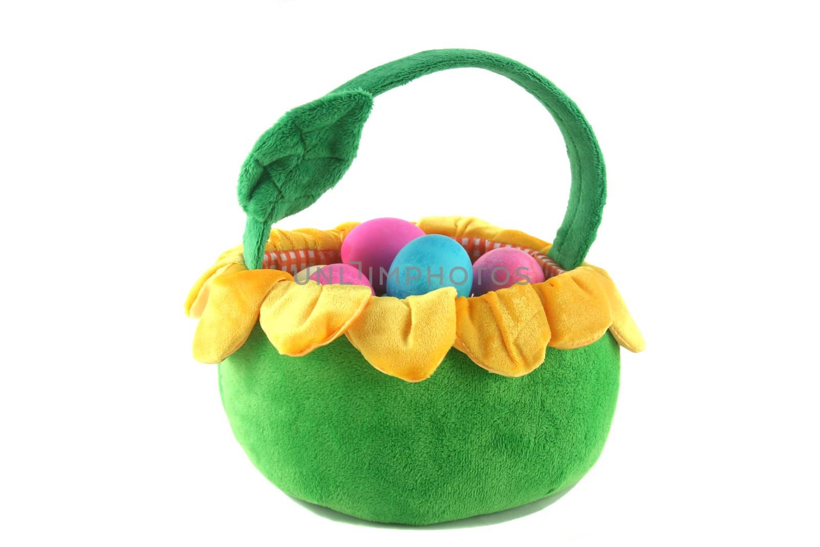 Easter egg basket in the shape of a sunflower