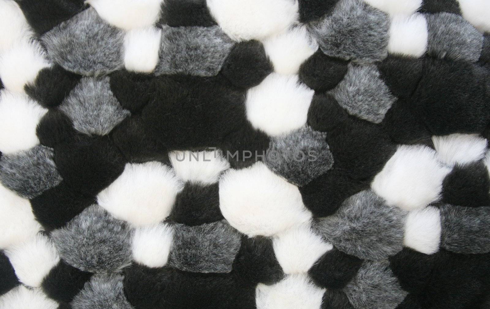 Textile black white gray fabric fur background