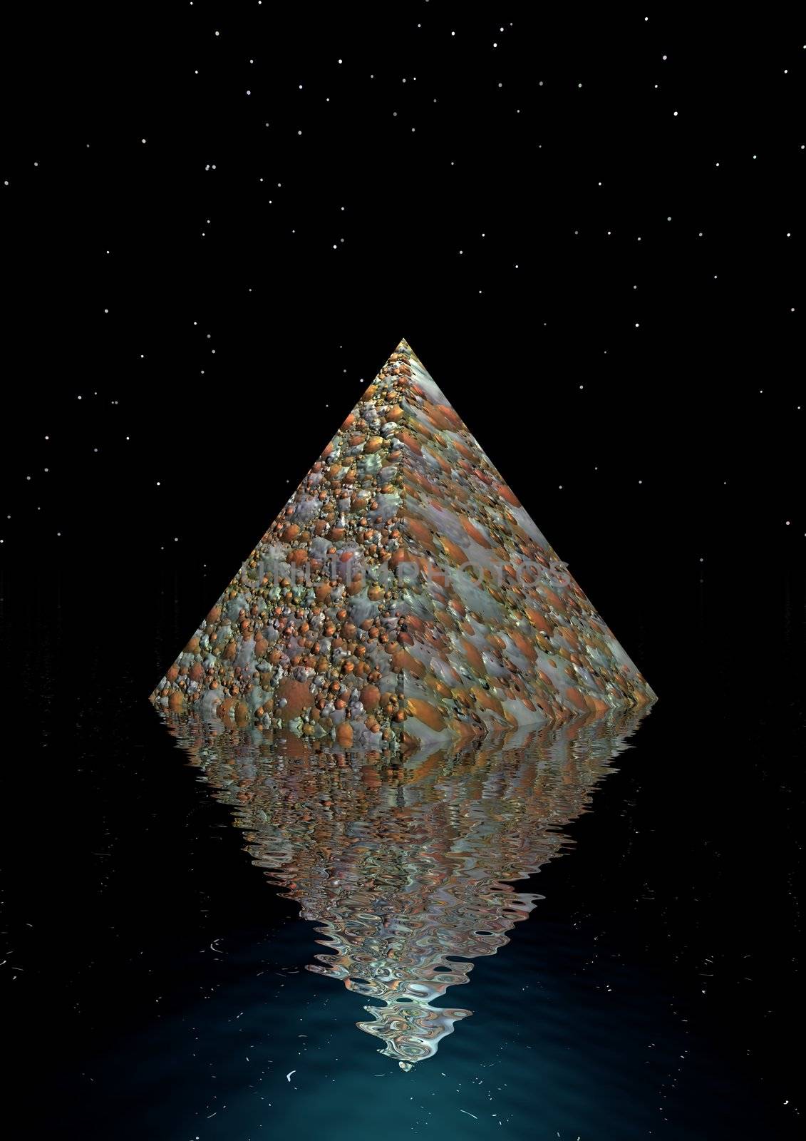Pyramid colors and sea