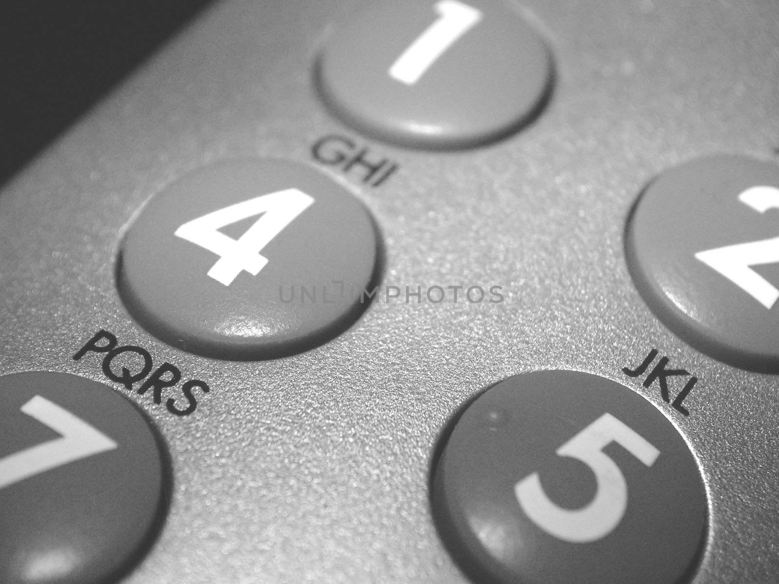 details of the buttons of a hands free telephone
