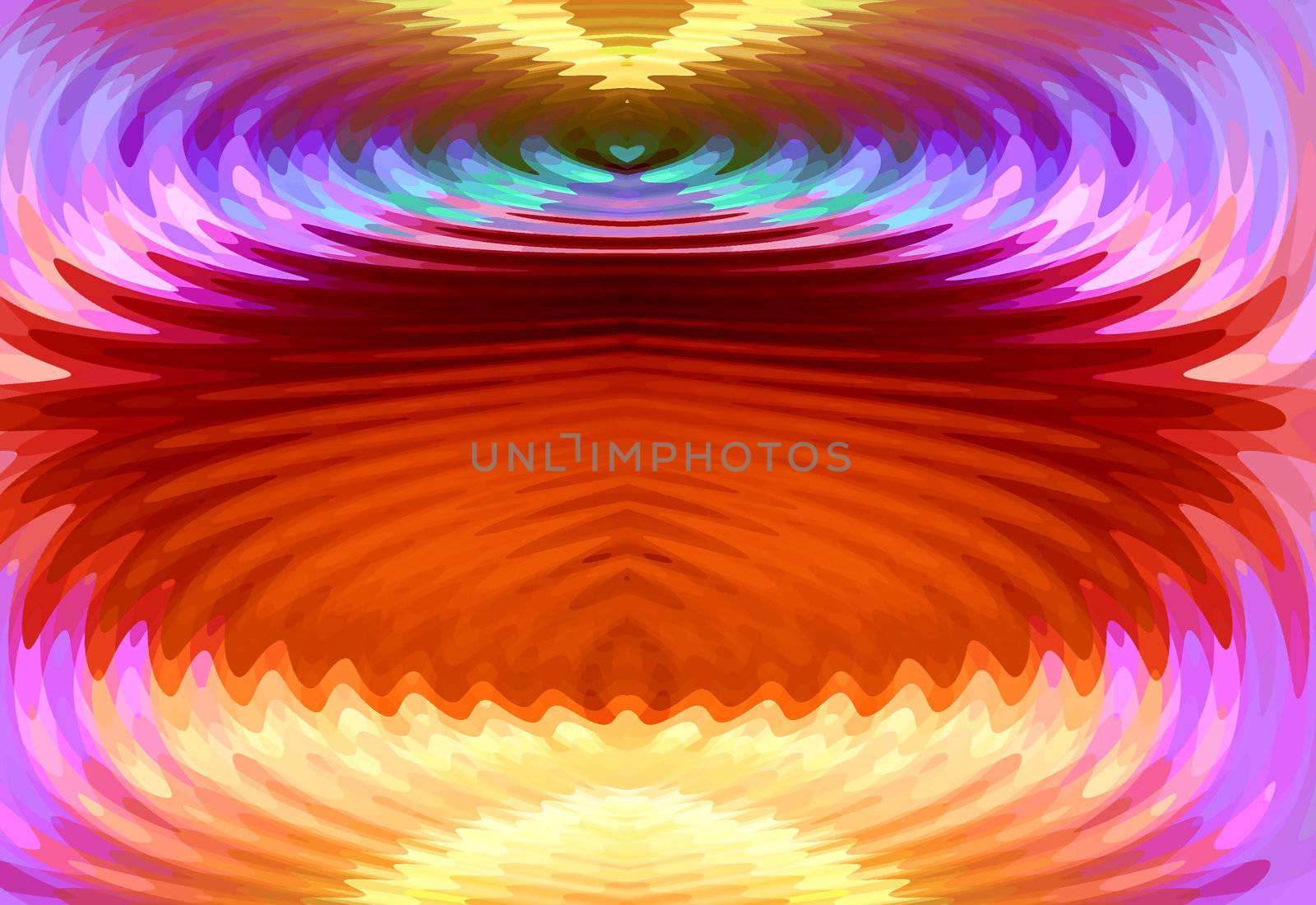 colourful wave and reflection abstract background