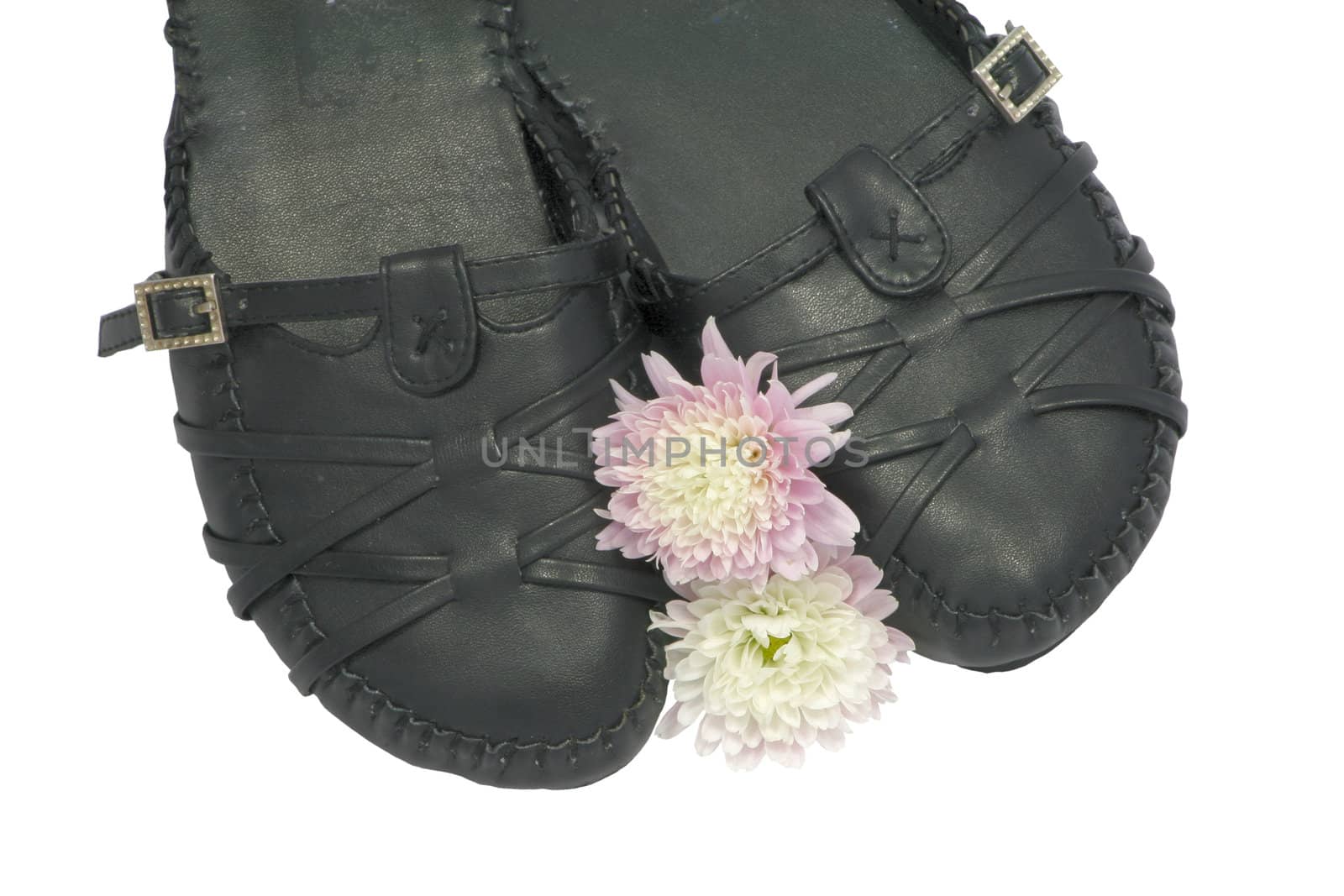 black slipon shoes by leafy
