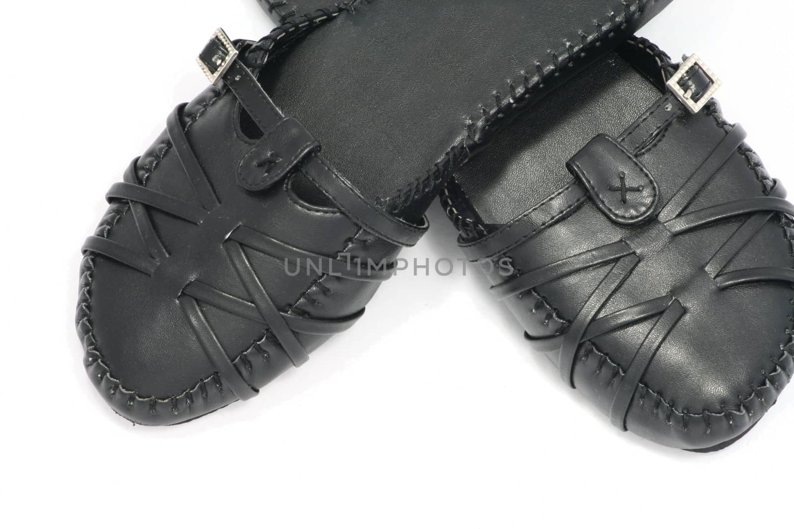 black shoes isolated over a white background