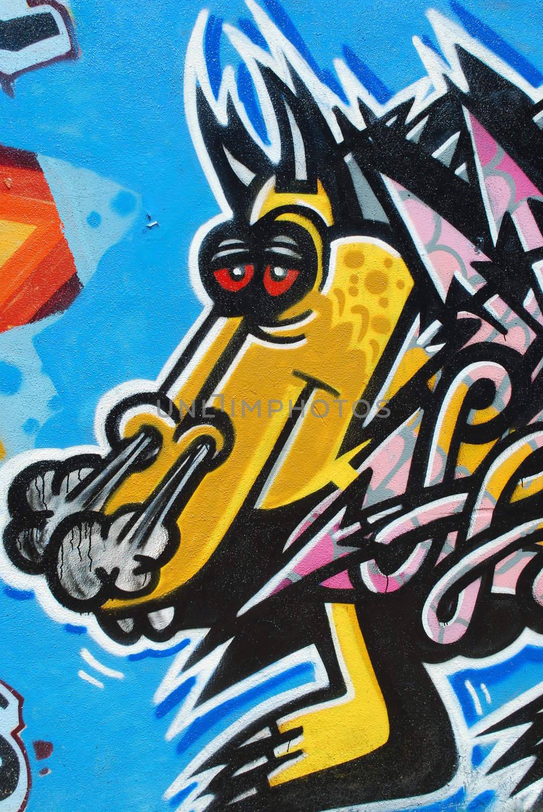 Graffiti Wall (Dragon) by luissantos84