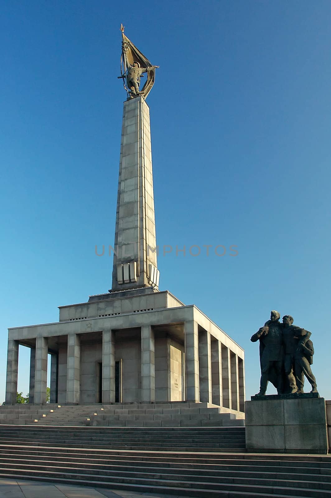 memorial monument in bratislava, dedicated to fallen russian soldiers in world war 2