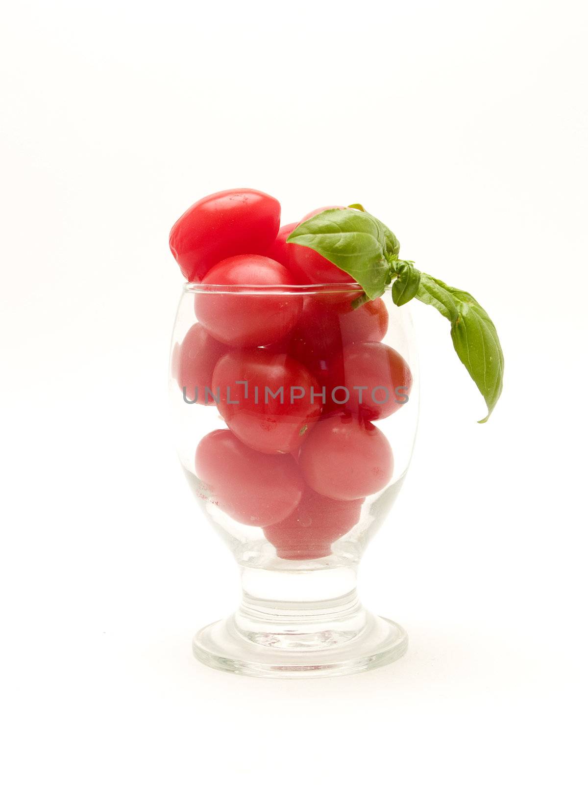 Tomato cherry group isolated on white background