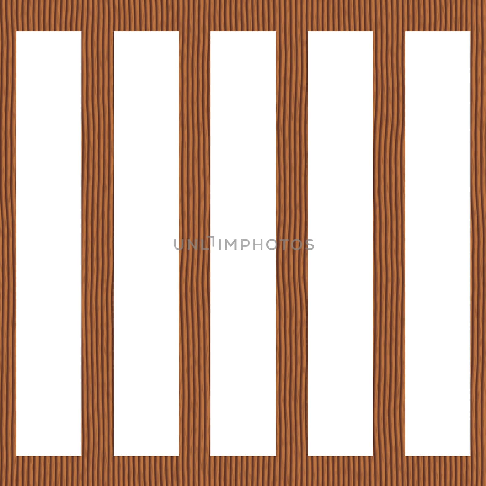 Wooden cage isolated in white